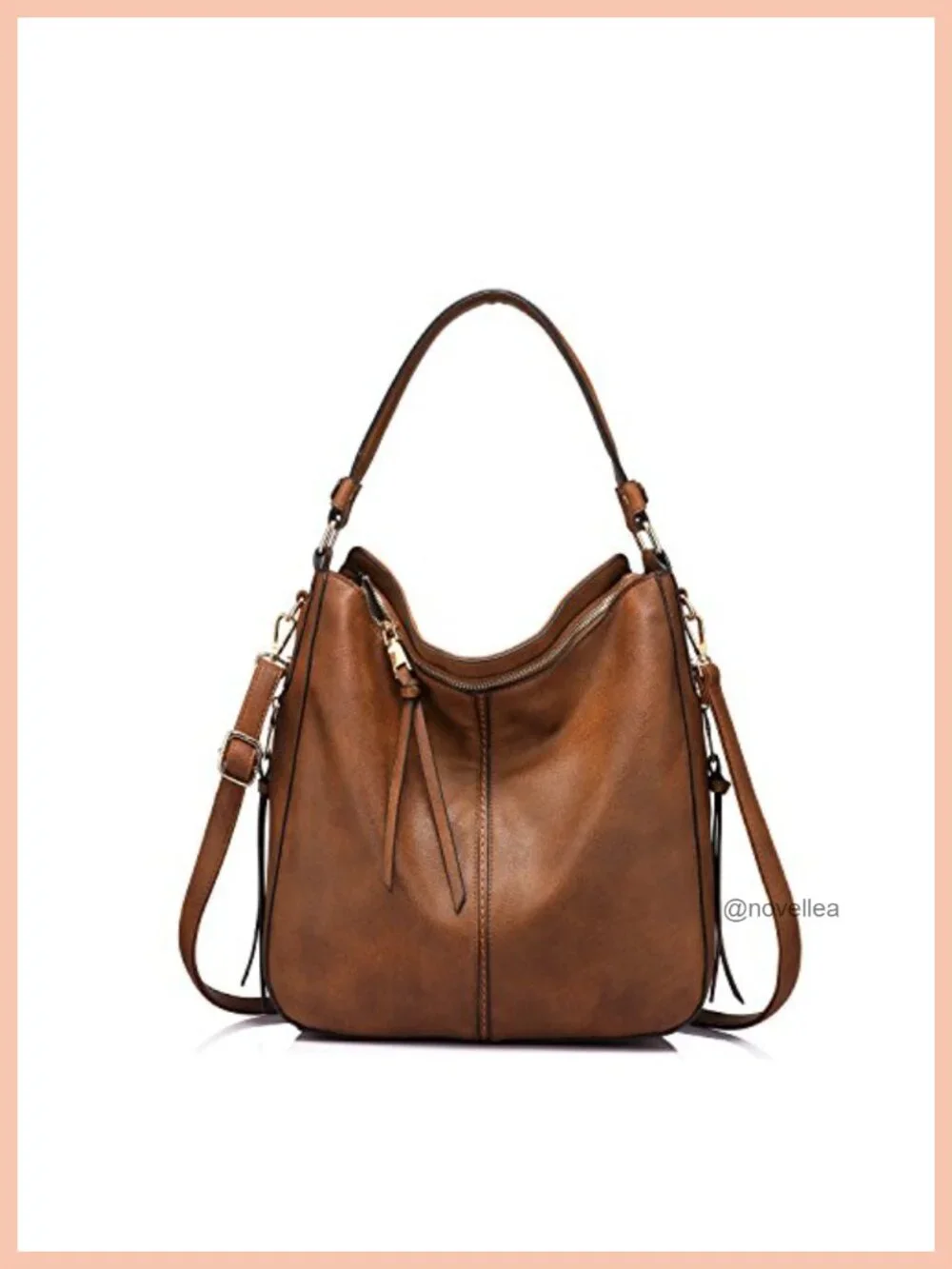 Women's Hobo Crossbody Bag Faux Leather Shoulder Purse Large Handbag